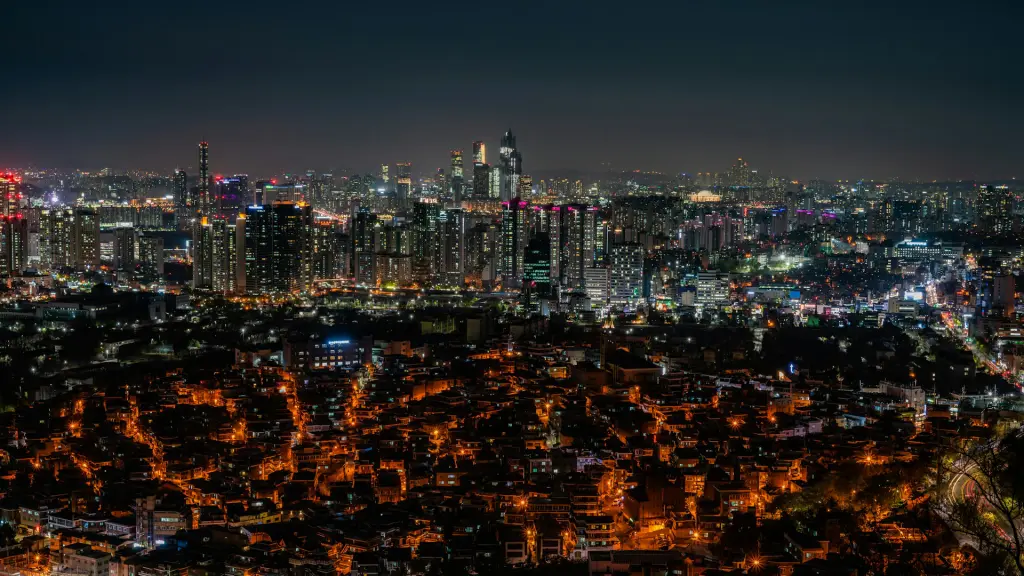 Skyline de Séoul illuminée en pleine nuit